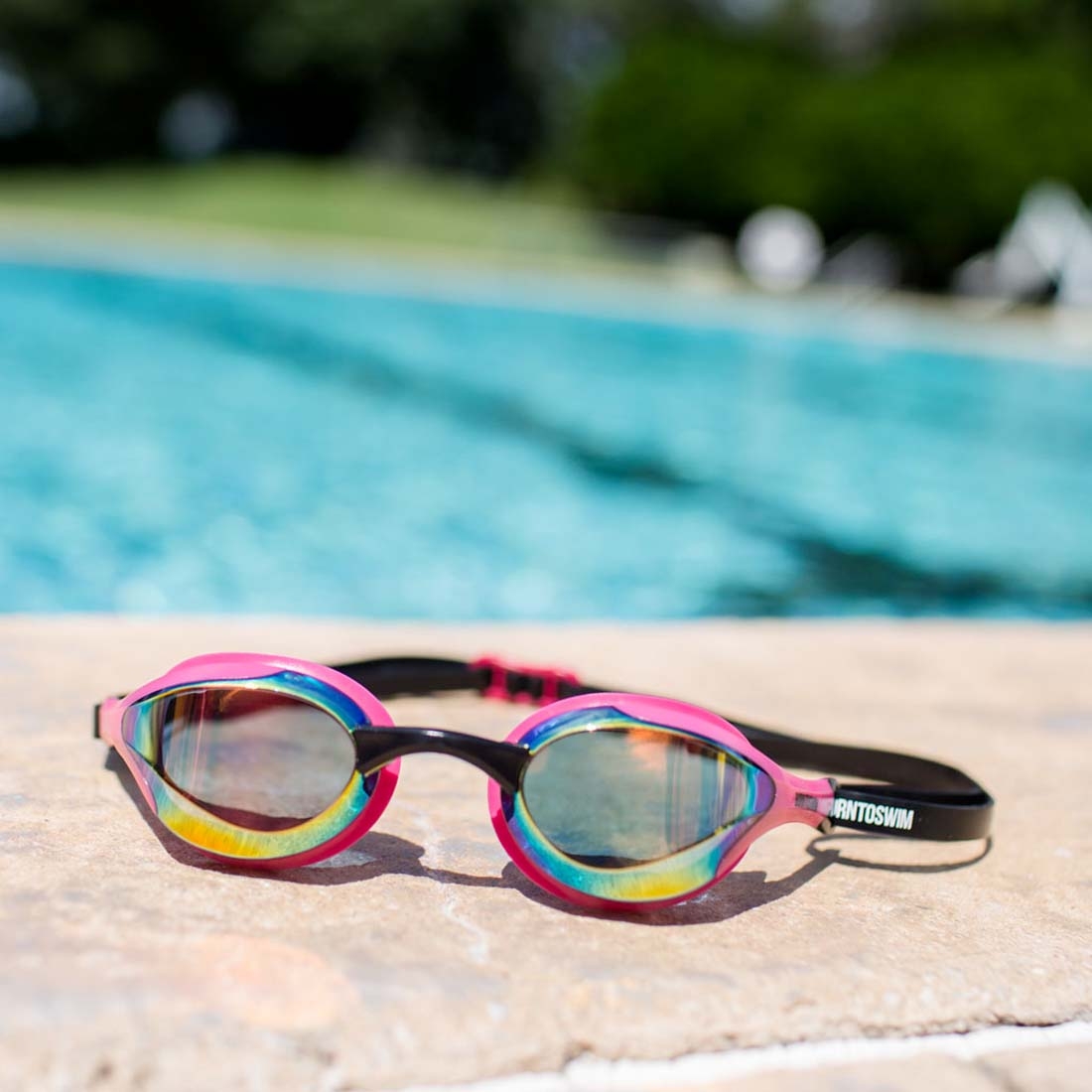 Lunettes de natation ELITE MIROIR ROSE BORN TO SWIM