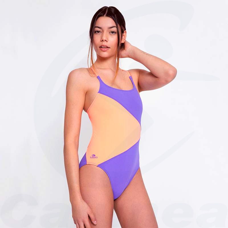 Image du produit Woman's swimsuit ISLAND LILA / CORAL TURBO - boutique Calunéa