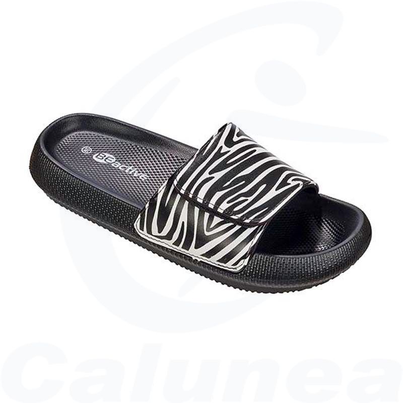 Image du produit Woman's poolshoes ZEBRA VIBES BLACK / WHITE BECO (36-42) - boutique Calunéa