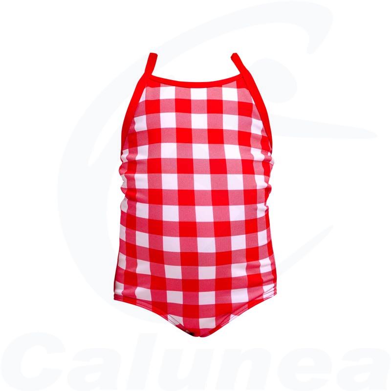 Image du produit Toddler girl's swimsuit RED CHECKER FUNKITA - boutique Calunéa