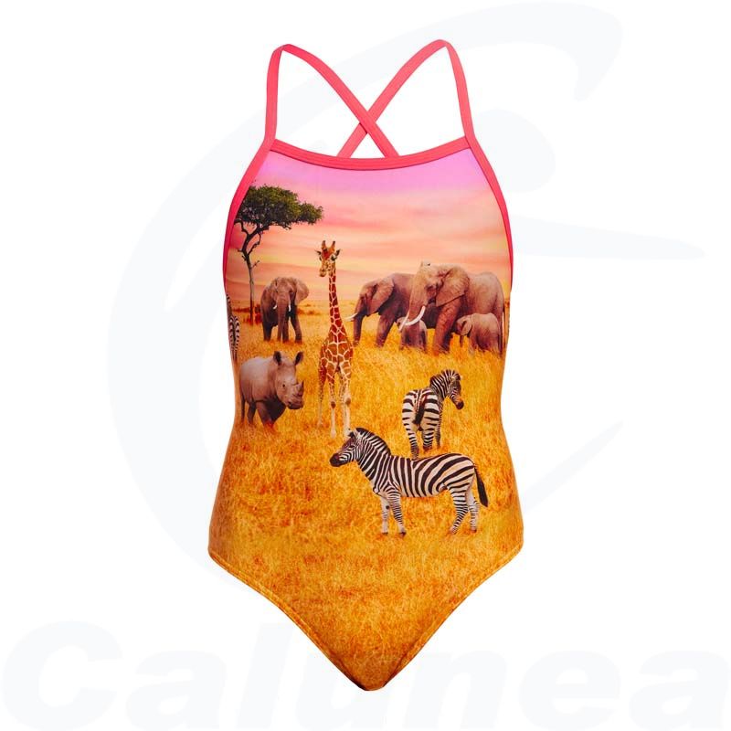 Image du produit Girl's swimsuit CIRCLE OF LIFE STRAPPED IN ONE FUNKITA - boutique Calunéa