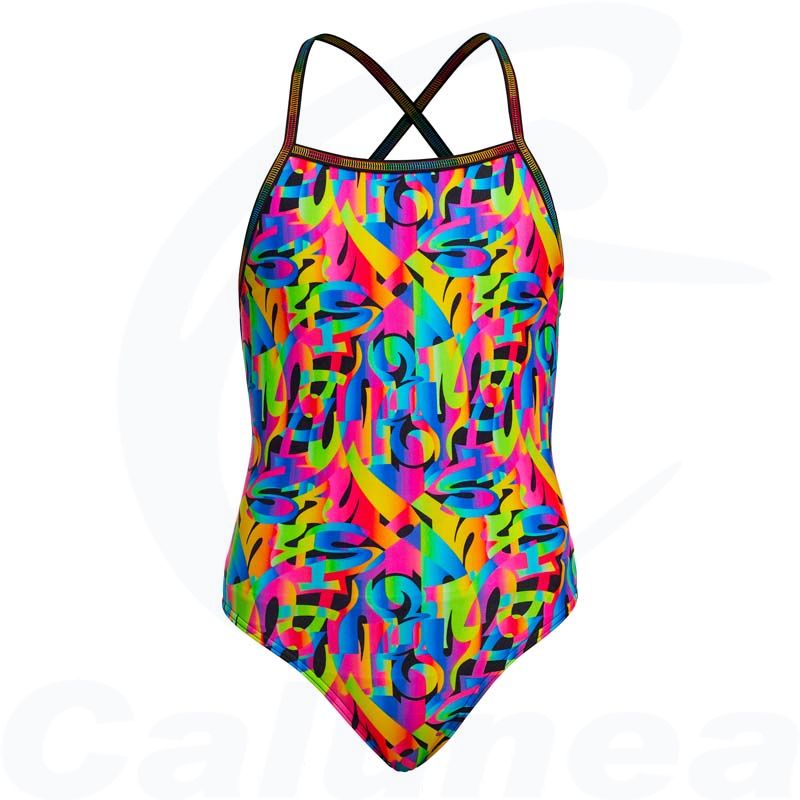 Image du produit Girl's swimsuit COLOUR FUNK STRAPPED IN ONE FUNKITA - boutique Calunéa