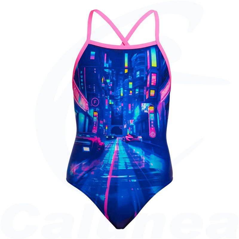 Image du produit Girl's swimsuit CYBER CITY STRAPPED IN ONE FUNKITA - boutique Calunéa