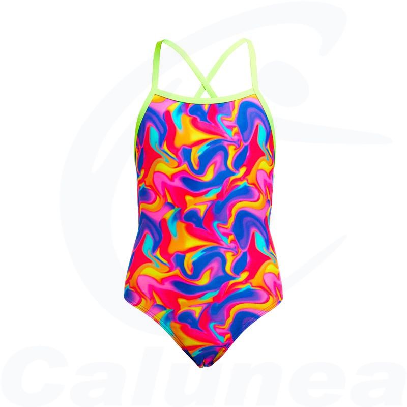 Image du produit Girl's swimsuit SUMMER SWIRL STRAPPED IN ONE FUNKITA - boutique Calunéa