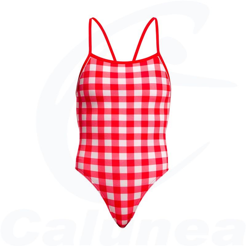 Image du produit Women's swimsuit RED CHECKER SINGLE STRENGTH FUNKITA - boutique Calunéa